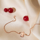 Bratara cu Ingeras aur roz 14K